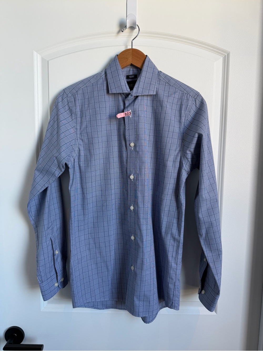 Kenneth Cole Awareness Blue Windowpane Slim Fit Dress Shirt